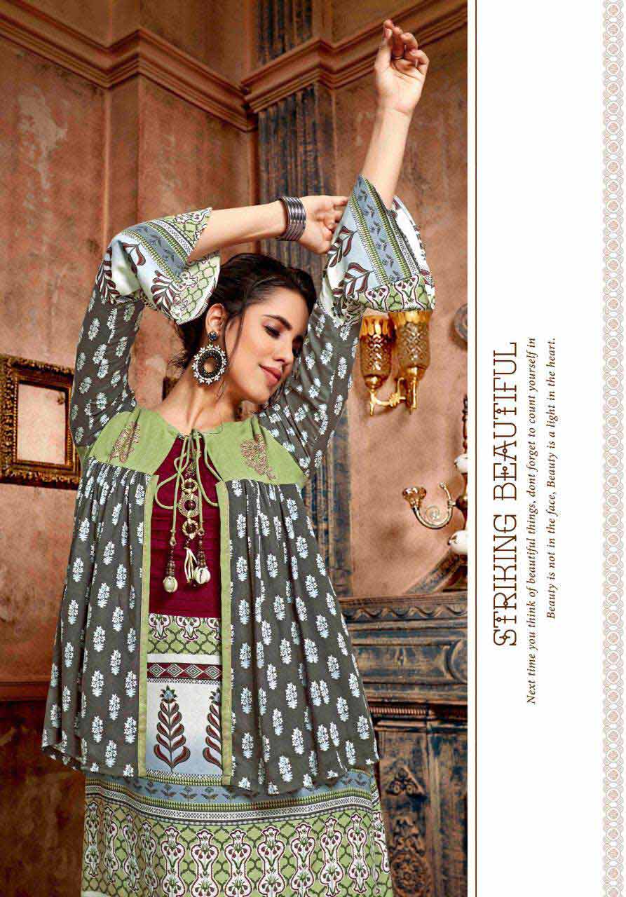 Vintage Vol-3 Kiana Fashion Launch Rayon Long Kurti Vintage Vol-3 Kiana Fashion Launch Rayon Long Kurti